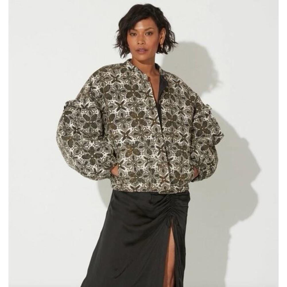 NWT Cleobella Anza Reversible Black/White Jacket Oversized Size S Ret $348
